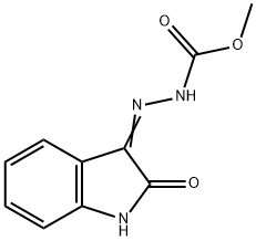 methyl 2-(2-oxo-1,2-dihydro-3H-indol-3-ylidene)hydrazinecarboxylate 구조식 이미지