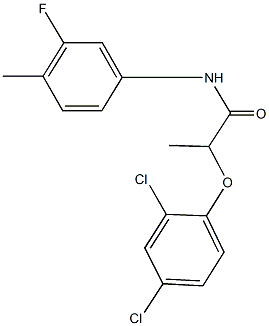 2-(2,4-dichlorophenoxy)-N-(3-fluoro-4-methylphenyl)propanamide Structure