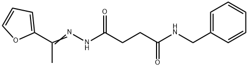 N-benzyl-4-{2-[1-(2-furyl)ethylidene]hydrazino}-4-oxobutanamide 구조식 이미지