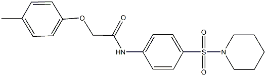 2-(4-methylphenoxy)-N-[4-(1-piperidinylsulfonyl)phenyl]acetamide 구조식 이미지
