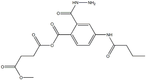 methyl 4-{2-[4-(butyrylamino)benzoyl]hydrazino}-4-oxobutanoate Structure
