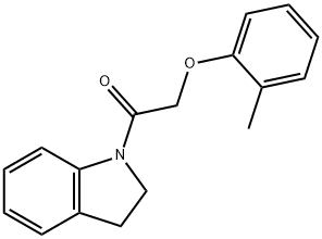 1-[(2-methylphenoxy)acetyl]indoline Structure