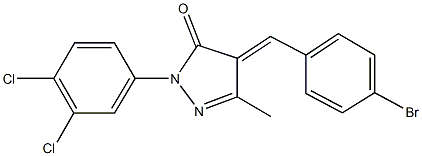 4-(4-bromobenzylidene)-2-(3,4-dichlorophenyl)-5-methyl-2,4-dihydro-3H-pyrazol-3-one 구조식 이미지