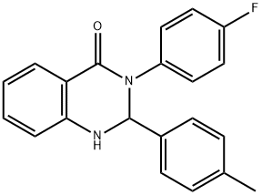 3-(4-fluorophenyl)-2-(4-methylphenyl)-2,3-dihydro-4(1H)-quinazolinone Structure