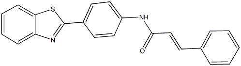 N-[4-(1,3-benzothiazol-2-yl)phenyl]-3-phenylacrylamide 구조식 이미지