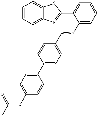 4'-({[2-(1,3-benzothiazol-2-yl)phenyl]imino}methyl)[1,1'-biphenyl]-4-yl acetate Structure