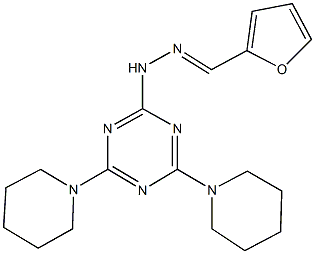 2-furaldehyde [4,6-di(1-piperidinyl)-1,3,5-triazin-2-yl]hydrazone Structure