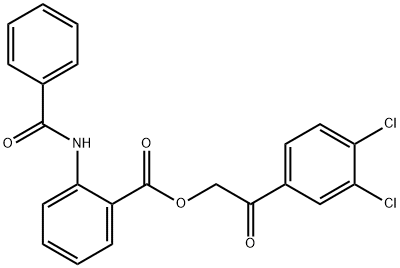 2-(3,4-dichlorophenyl)-2-oxoethyl 2-(benzoylamino)benzoate 구조식 이미지