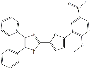 2-(5-{5-nitro-2-methoxyphenyl}-2-furyl)-4,5-diphenyl-1H-imidazole Structure