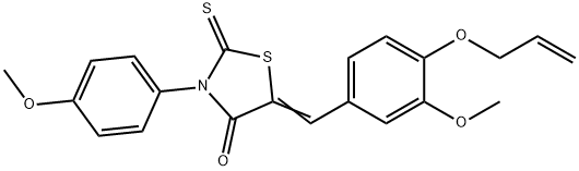 5-[4-(allyloxy)-3-methoxybenzylidene]-3-(4-methoxyphenyl)-2-thioxo-1,3-thiazolidin-4-one Structure