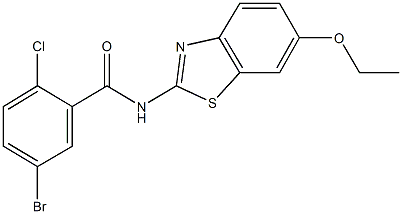 5-bromo-2-chloro-N-(6-ethoxy-1,3-benzothiazol-2-yl)benzamide Structure