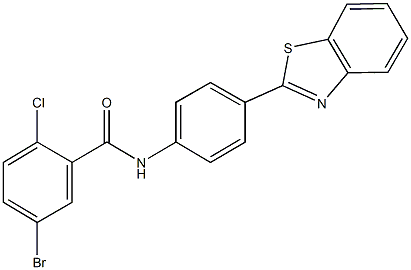 N-[4-(1,3-benzothiazol-2-yl)phenyl]-5-bromo-2-chlorobenzamide Structure