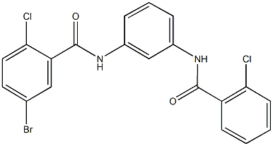 5-bromo-2-chloro-N-{3-[(2-chlorobenzoyl)amino]phenyl}benzamide 구조식 이미지