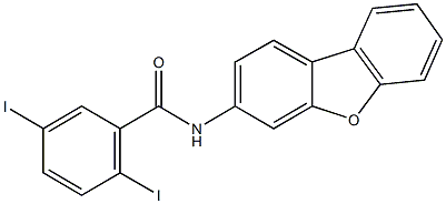 N-dibenzo[b,d]furan-3-yl-2,5-diiodobenzamide 구조식 이미지