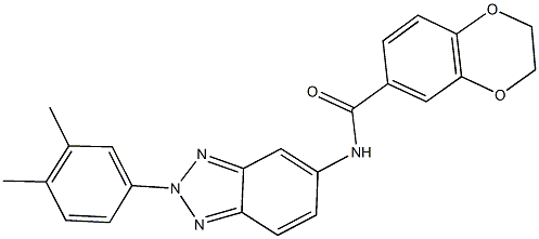 N-[2-(3,4-dimethylphenyl)-2H-1,2,3-benzotriazol-5-yl]-2,3-dihydro-1,4-benzodioxine-6-carboxamide Structure