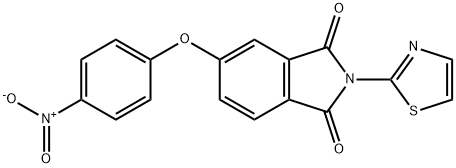 5-{4-nitrophenoxy}-2-(1,3-thiazol-2-yl)-1H-isoindole-1,3(2H)-dione 구조식 이미지