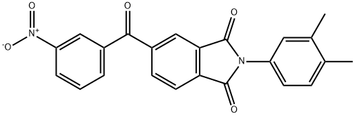 2-(3,4-dimethylphenyl)-5-({3-nitrophenyl}carbonyl)-1H-isoindole-1,3(2H)-dione Structure