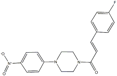 1-[3-(4-fluorophenyl)acryloyl]-4-{4-nitrophenyl}piperazine Structure