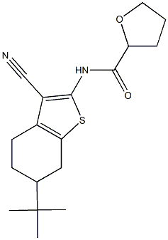 N-(6-tert-butyl-3-cyano-4,5,6,7-tetrahydro-1-benzothien-2-yl)tetrahydro-2-furancarboxamide Structure