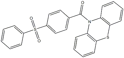 10-[4-(phenylsulfonyl)benzoyl]-10H-phenothiazine 구조식 이미지