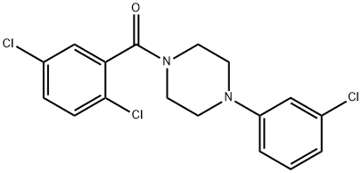 1-(3-chlorophenyl)-4-(2,5-dichlorobenzoyl)piperazine 구조식 이미지