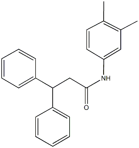 N-(3,4-dimethylphenyl)-3,3-diphenylpropanamide 구조식 이미지