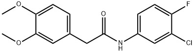 N-(3-chloro-4-fluorophenyl)-2-(3,4-dimethoxyphenyl)acetamide Structure