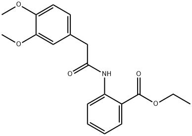 ethyl 2-{[(3,4-dimethoxyphenyl)acetyl]amino}benzoate 구조식 이미지