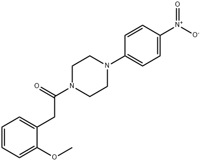 1-{4-nitrophenyl}-4-[(2-methoxyphenyl)acetyl]piperazine 구조식 이미지