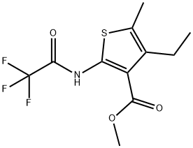 methyl 4-ethyl-5-methyl-2-[(trifluoroacetyl)amino]-3-thiophenecarboxylate 구조식 이미지