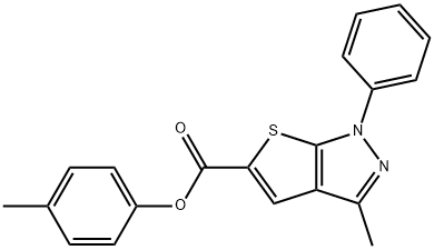 4-methylphenyl 3-methyl-1-phenyl-1H-thieno[2,3-c]pyrazole-5-carboxylate Structure