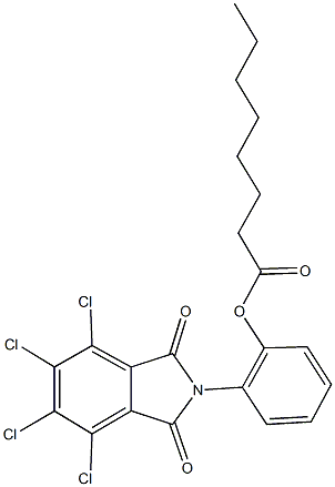 2-(4,5,6,7-tetrachloro-1,3-dioxo-1,3-dihydro-2H-isoindol-2-yl)phenyl octanoate 구조식 이미지