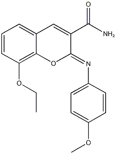 8-ethoxy-2-[(4-methoxyphenyl)imino]-2H-chromene-3-carboxamide 구조식 이미지