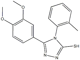 5-(3,4-dimethoxyphenyl)-4-(2-methylphenyl)-4H-1,2,4-triazol-3-yl hydrosulfide Structure