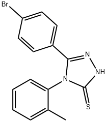 5-(4-bromophenyl)-4-(2-methylphenyl)-4H-1,2,4-triazol-3-yl hydrosulfide 구조식 이미지