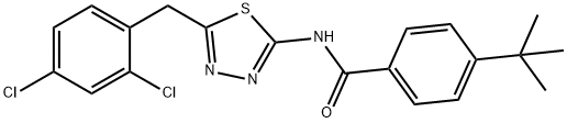 4-tert-butyl-N-[5-(2,4-dichlorobenzyl)-1,3,4-thiadiazol-2-yl]benzamide Structure