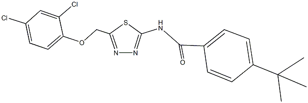 4-tert-butyl-N-{5-[(2,4-dichlorophenoxy)methyl]-1,3,4-thiadiazol-2-yl}benzamide Structure