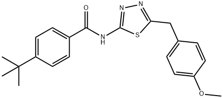 4-tert-butyl-N-[5-(4-methoxybenzyl)-1,3,4-thiadiazol-2-yl]benzamide Structure