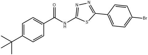 N-[5-(4-bromophenyl)-1,3,4-thiadiazol-2-yl]-4-tert-butylbenzamide 구조식 이미지