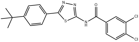 N-[5-(4-tert-butylphenyl)-1,3,4-thiadiazol-2-yl]-3,4-dichlorobenzamide Structure