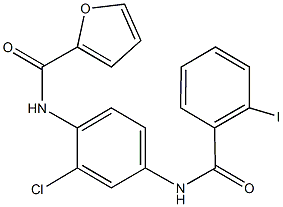 N-{2-chloro-4-[(2-iodobenzoyl)amino]phenyl}-2-furamide 구조식 이미지