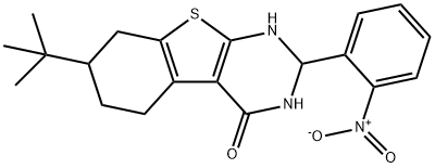 7-tert-butyl-2-{2-nitrophenyl}-2,3,5,6,7,8-hexahydro[1]benzothieno[2,3-d]pyrimidin-4(1H)-one Structure