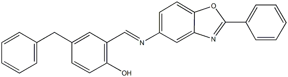 4-benzyl-2-{[(2-phenyl-1,3-benzoxazol-5-yl)imino]methyl}phenol 구조식 이미지