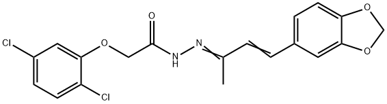 N'-[3-(1,3-benzodioxol-5-yl)-1-methyl-2-propenylidene]-2-(2,5-dichlorophenoxy)acetohydrazide Structure