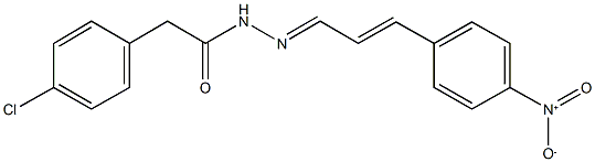 2-(4-chlorophenyl)-N'-(3-{4-nitrophenyl}-2-propenylidene)acetohydrazide Structure