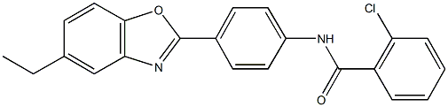 2-chloro-N-[4-(5-ethyl-1,3-benzoxazol-2-yl)phenyl]benzamide Structure