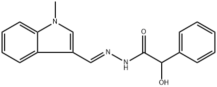 2-hydroxy-N'-[(1-methyl-1H-indol-3-yl)methylene]-2-phenylacetohydrazide Structure