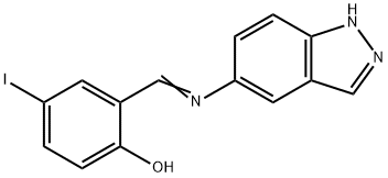 2-[(1H-indazol-5-ylimino)methyl]-4-iodophenol 구조식 이미지