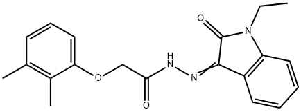 2-(2,3-dimethylphenoxy)-N'-(1-ethyl-2-oxo-1,2-dihydro-3H-indol-3-ylidene)acetohydrazide Structure