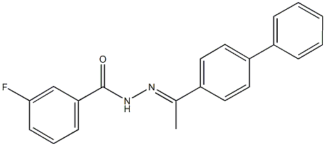 N'-(1-[1,1'-biphenyl]-4-ylethylidene)-3-fluorobenzohydrazide Structure